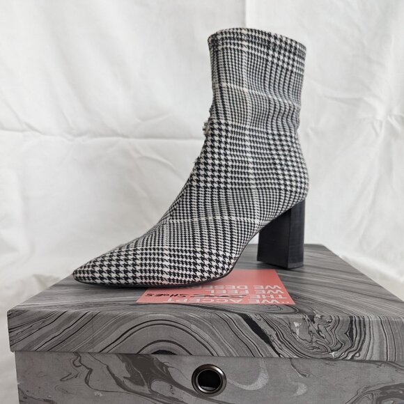 Jeffrey Campbell Shoes - Jeffrey Campbell Coma W11 Neoprene Houndstooth Block Heel boots